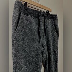Banana‎ Republic Mens XL Gray Heathered Fleece Jogger Sweatpants Drawstring EUC